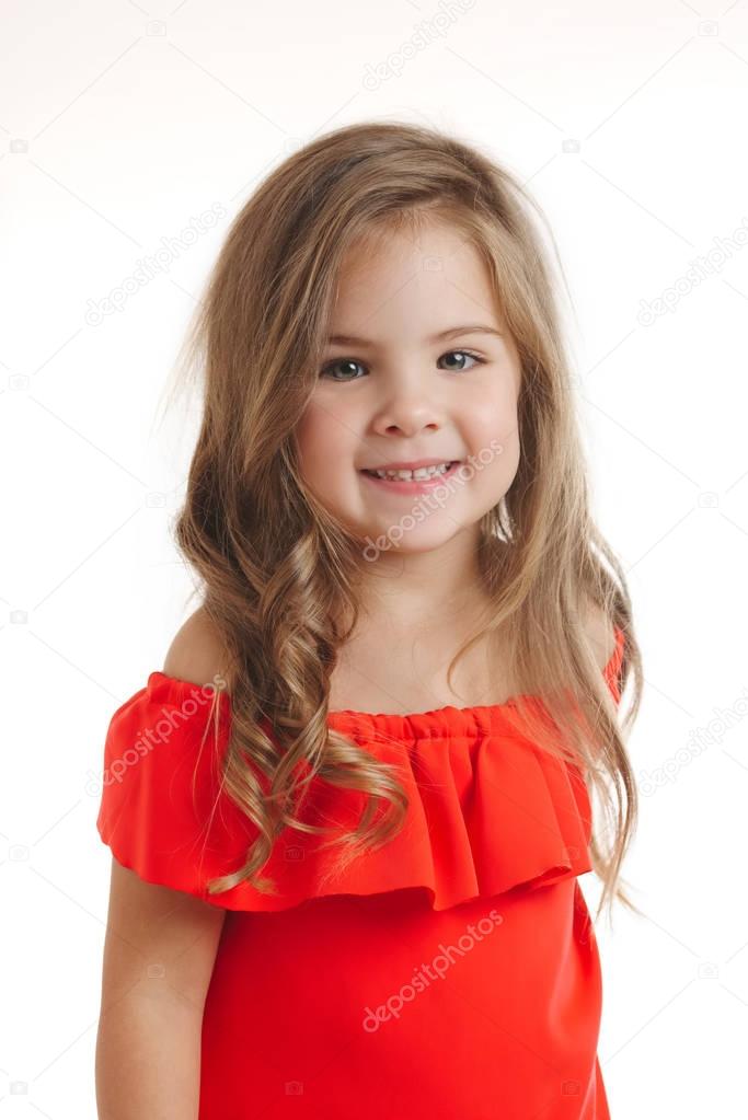 young beautiful girl with long hair