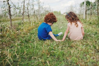 şirin şık çocuk yaz Park
