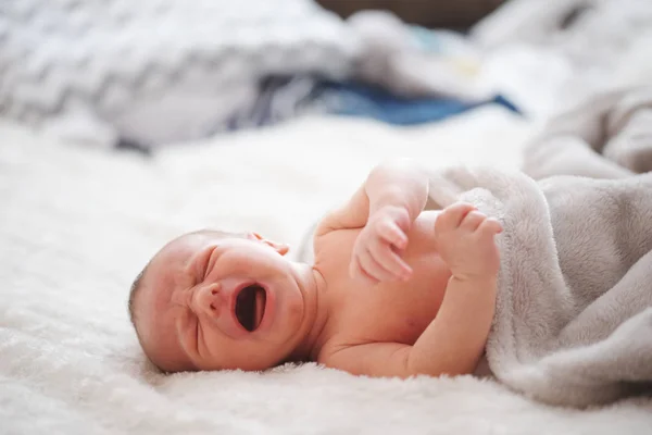 Bebê recém-nascido bonito em casa — Fotografia de Stock