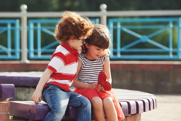 Lovely little boy and girl — Stock Photo, Image