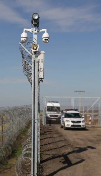 Ungerska gränsen staket 02 — Stockfoto