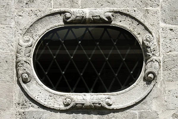 Old Ancient Stone Window Very Old House Perast Montenegro — Stock Photo, Image