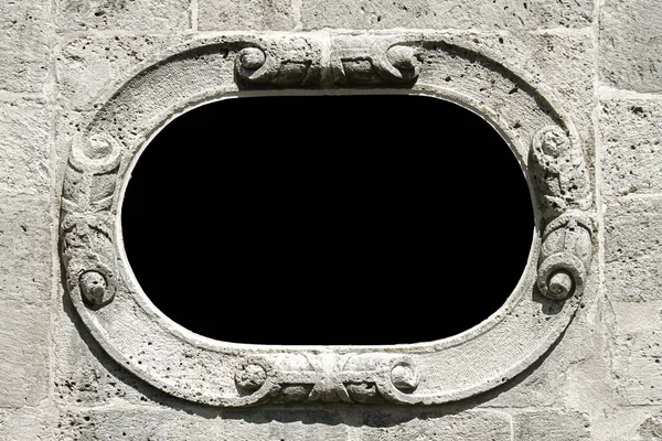 Old Ancient Stone Window Very Old House Perast Montenegro — Stock Photo, Image