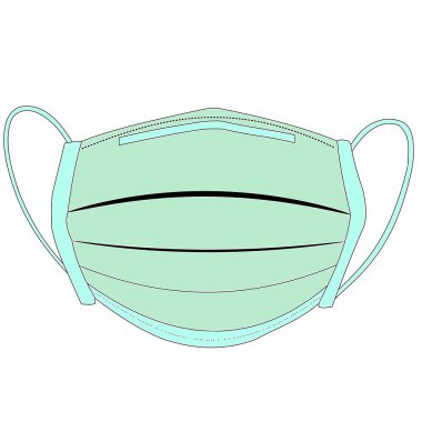 Covid19 virüsüne karşı maskenin tam görünümü