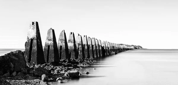 Ruinas de la Segunda Guerra Mundial fortificación marina en Crammond cerca —  Fotos de Stock