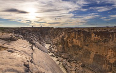 Augrabies şelale geç öğleden sonra Northern Cape, Güney Afri