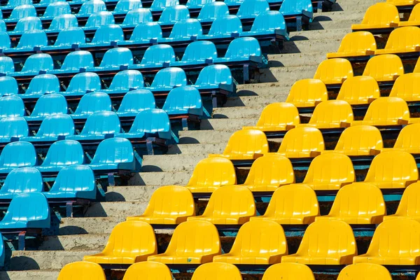 Stadion Plastiksitze Stadioninfrastruktur — Stockfoto