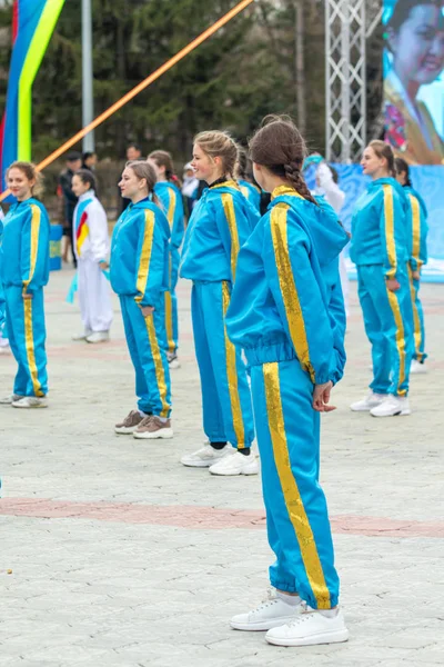 Petropavlovsk Kasachstan Mai 2019 Lieder Und Tänze Den Nationaltrachten Der — Stockfoto