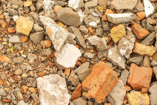 Background Debris Brick Concrete Plaster Crushed Stone — Stock Photo, Image
