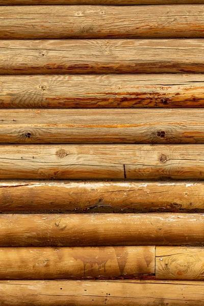 Stěna Protokolu Pozadí Kulatá Struktura Dřeva — Stock fotografie