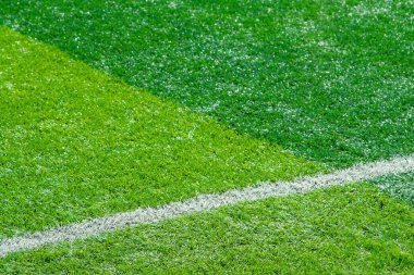 Yeşil futbol sahası arka planı, stadyum.