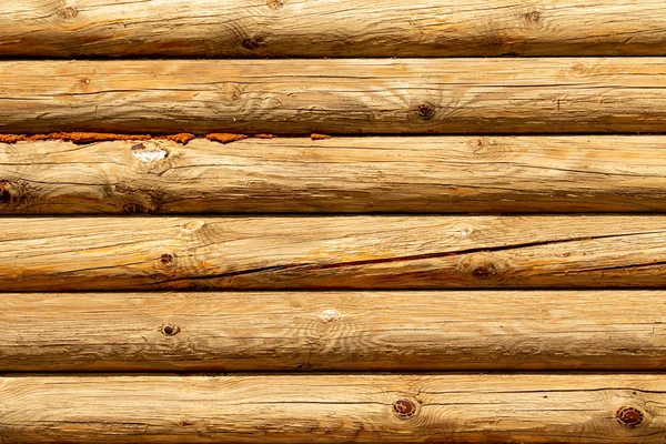 Background Log Wall Timber Texture — Stock Photo, Image