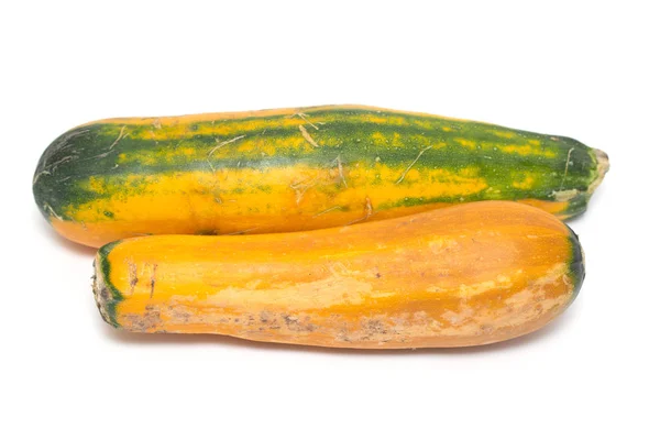 Gelbe Reife Zucchini Auf Weißem Hintergrund — Stockfoto