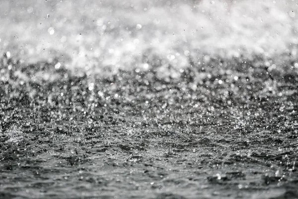 Large Drops Water Splashing Background Blurred Background — Stock Photo, Image