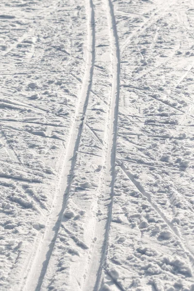 Lyžařská Dráha Sněhu Zimní Příroda — Stock fotografie