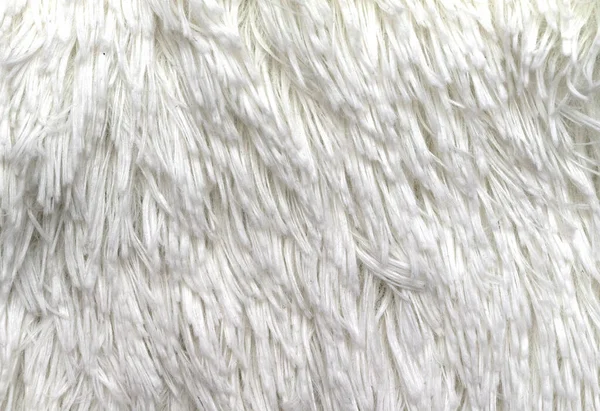 毛绒绒质感为设计师 白色毛毯 白色羊毛 背景为白色 是的白色无缝棉 — 图库照片