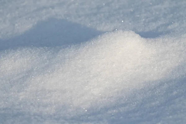 Weiße Schneeverwehungen Einem Sonnigen Wintertag Schneebeschaffenheit Winterlandschaft — Stockfoto