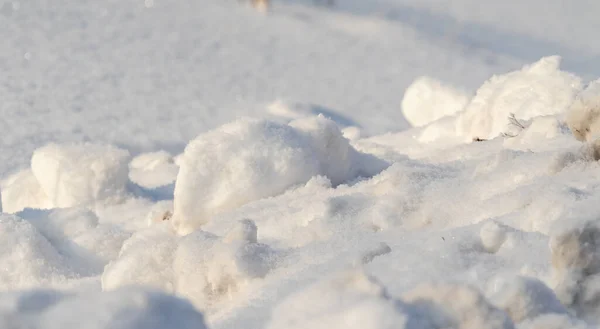 Grandes Nevadas Nieve Campo Cubierto Nieve — Foto de Stock