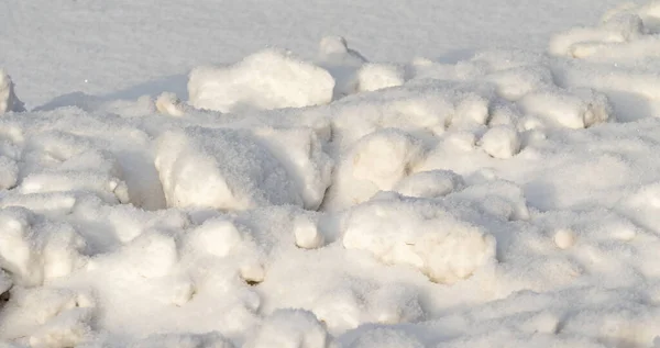Большие Снежные Заносы Снежном Поле — стоковое фото