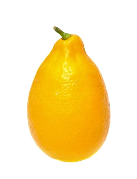 Mogen Gul Citron Isolerad Vit Bakgrund — Stockfoto