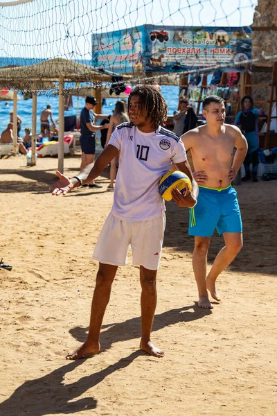 Sharm Sheikh Égypte Février 2020 Les Gens Jouent Volley Ball — Photo