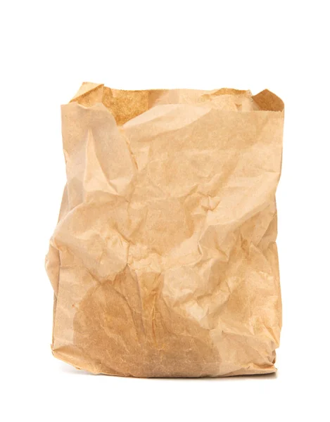 白い背景に油っこい斑点のある紙袋 — ストック写真