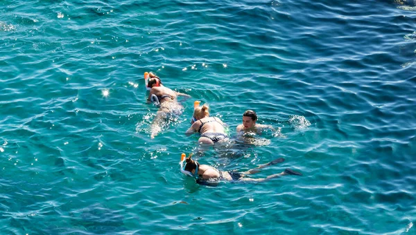 Sharm Sheikh Egipto Febrero 2020 Masivas Vacaciones Verano Junto Mar — Foto de Stock