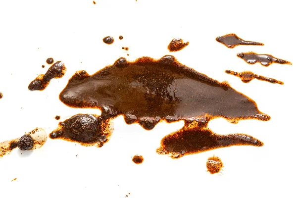 Coffee Grounds Spots White Background — Stock Photo, Image