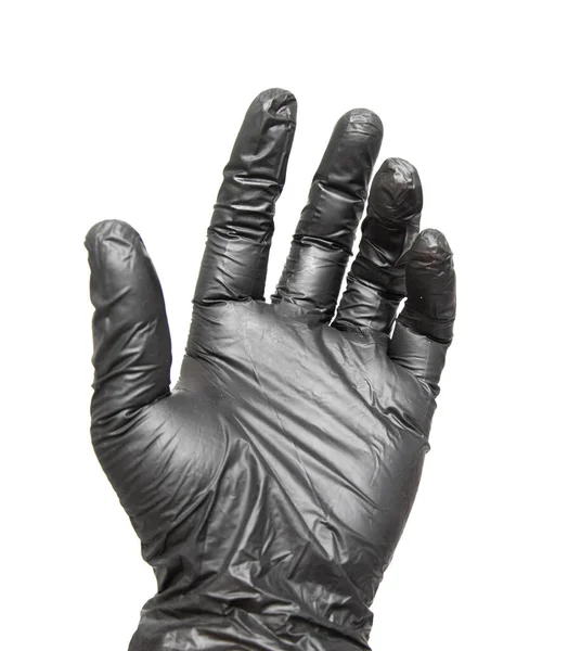 Siyah Tıbbi Eldiven Giymiş Bir Adam — Stok fotoğraf