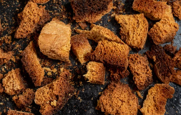 Gebrannte Brotcracker Die Textur Der Scheiben Trockenes Roggenbrot Cracker Oder — Stockfoto