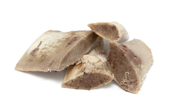 Kości Jedzeniu Mięsa Białym Tle — Zdjęcie stockowe