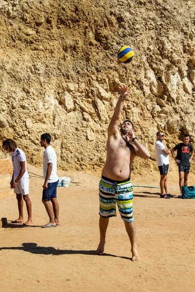 Sharm Sheikh Égypte Février 2020 Les Gens Jouent Volley Ball — Photo