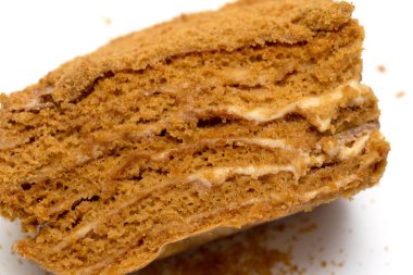 Beyaz arka planda tatlı çörek..