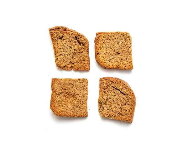 Cracker Segale Biscotti Isolati Fondo Bianco — Foto Stock