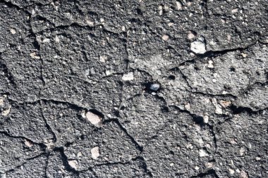 Eski asfaltın arka planı, sokak yolu dokusu.