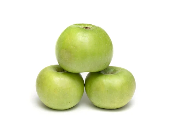 Зеленые Яблоки Изолированы Белом Фоне — стоковое фото