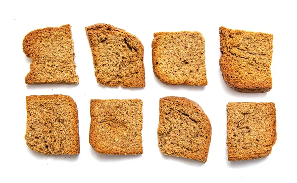 Cracker Segale Biscotti Isolati Fondo Bianco — Foto Stock