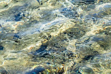 Net deniz suyu, çözülmüş dalgalanmalar, arka plan su dokusu.