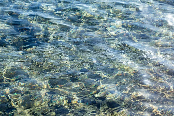 Clear Sea Water Defocused Ripples Background Texture Water — Stock Photo, Image