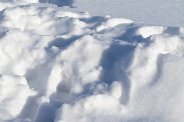 Snö Täcka Snödrift Snö Bakgrund Snö Konsistens — Stockfoto