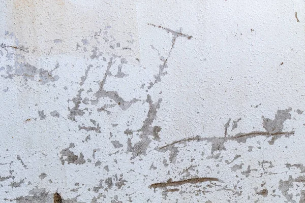 Текстура Цементної Бетонної Стіни Білий Старий Фон Тріснутою Стіною — стокове фото