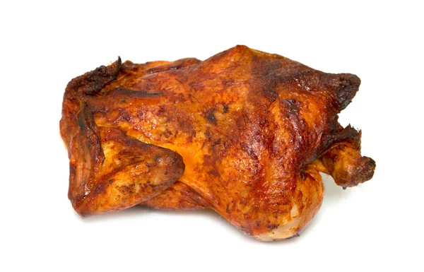 Pollo Frito Entero Aislado Sobre Fondo Blanco — Foto de Stock