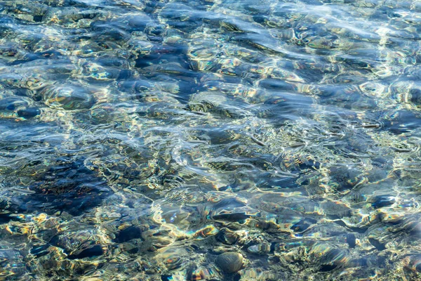 Clear Sea Water Defocused Ripples Background Texture Water — Stock Photo, Image