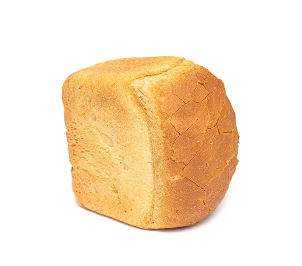 Wit Brood Brood Geïsoleerd Een Witte Achtergrond — Stockfoto