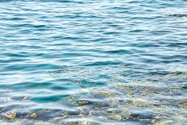 Fundo Mar Mar Azul Clássico Com Uma Perspectiva Para Horizonte — Fotografia de Stock