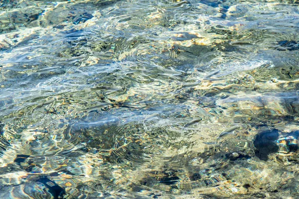 Clear Sea Water Defocused Ripples Background Texture Water — Stock Photo, Image