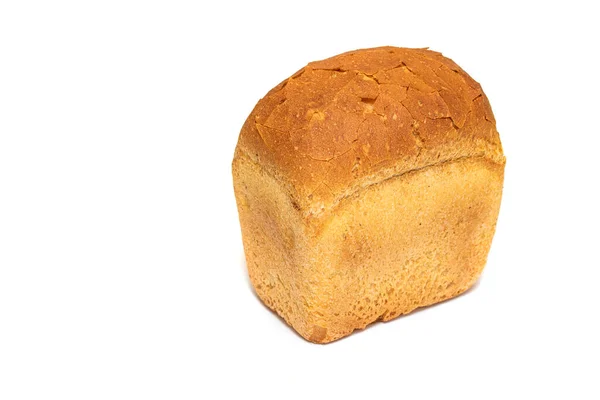 Vitt Bröd Limpa Isolerad Vit Bakgrund — Stockfoto