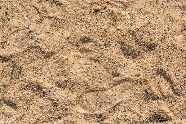 Coarse Yellow Sand Traces Sandy Background — Stock Photo, Image