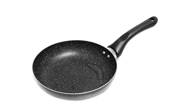 Frying Pan Drops Water Isolated White Background — Stock Photo, Image