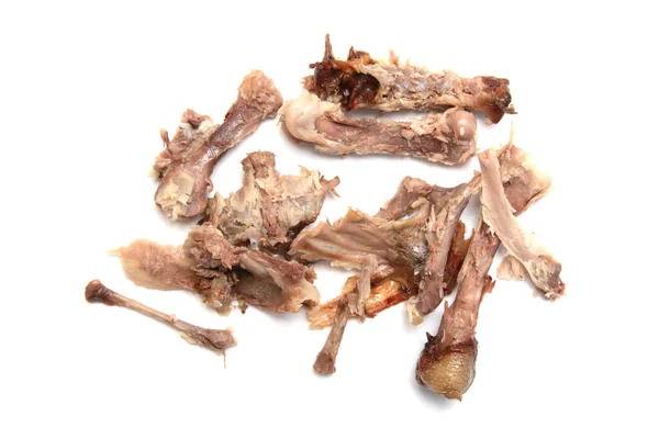 Kości Kurczaka Pożywienia Białym Tle — Zdjęcie stockowe